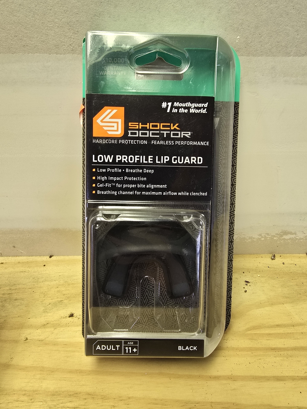 Shock Doctor Low Profile Lip Guard Mouthguard - Black